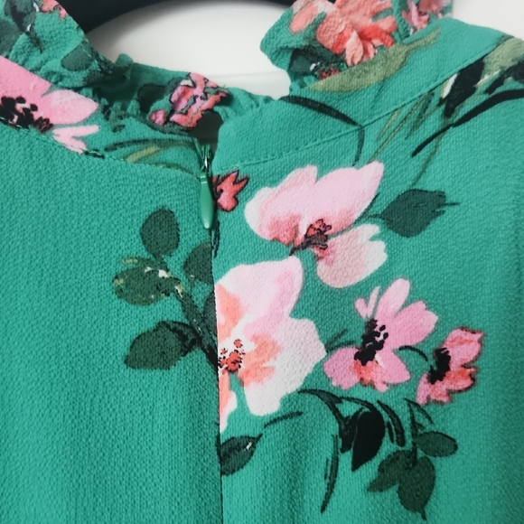 Vince Camuto Green Floral Midi Dress - Picture 6 of 6